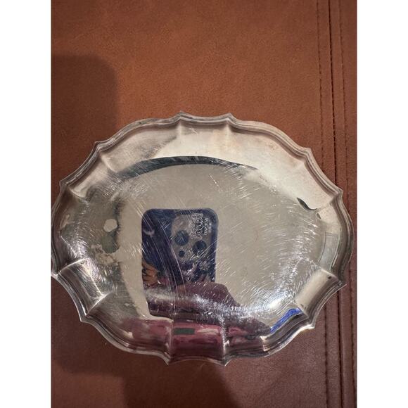 Vintage ONEIDA Oval Candy Dish or Small Tray-Business Card holder 6"x7" - Picture 3 of 4